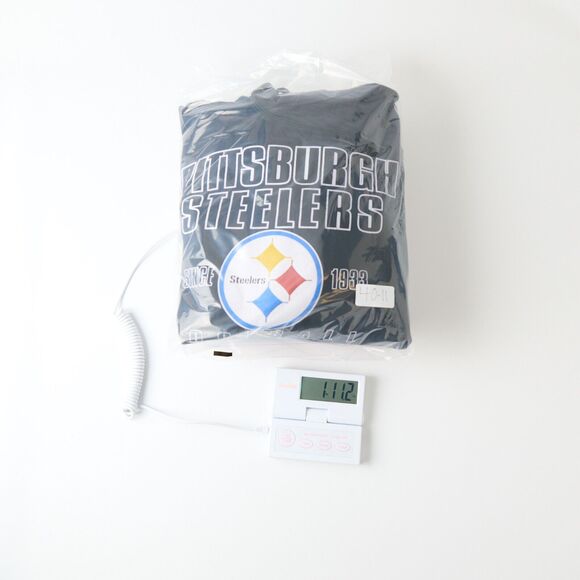 Vintage Y2K Pittsburgh Steelers Hoodie Mens L Black NFL Football Graphic 2000s - Picture 10 of 10